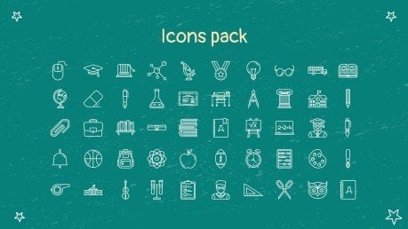 Chalkboard Background Theme for Elementary presentation template 