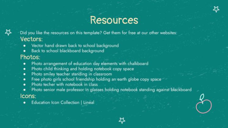Chalkboard Background Theme for Elementary presentation template 