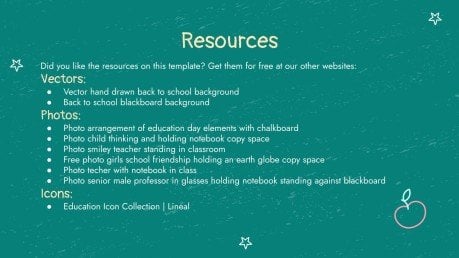 Chalkboard Background Theme for Elementary presentation template 