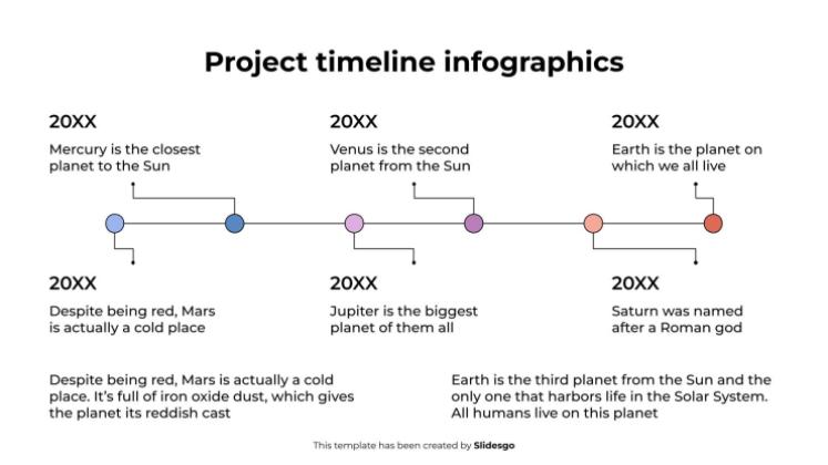Project Timeline Infographics presentation template 