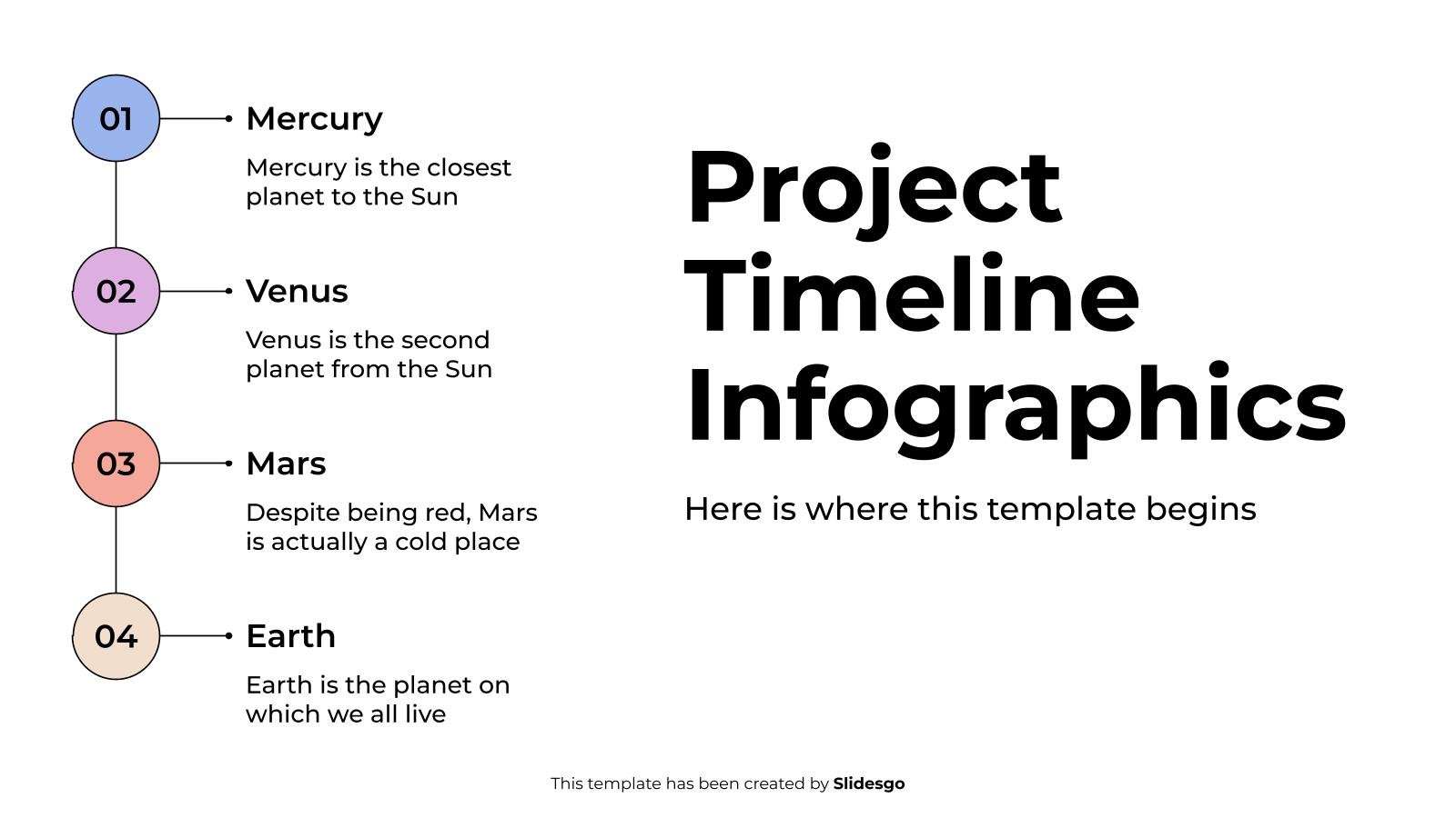 Project Timeline Infographics presentation template 