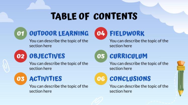 Leçon de sciences en plein air Modèles de présentation