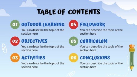 Leçon de sciences en plein air Modèles de présentation