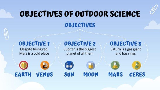 Leçon de sciences en plein air Modèles de présentation