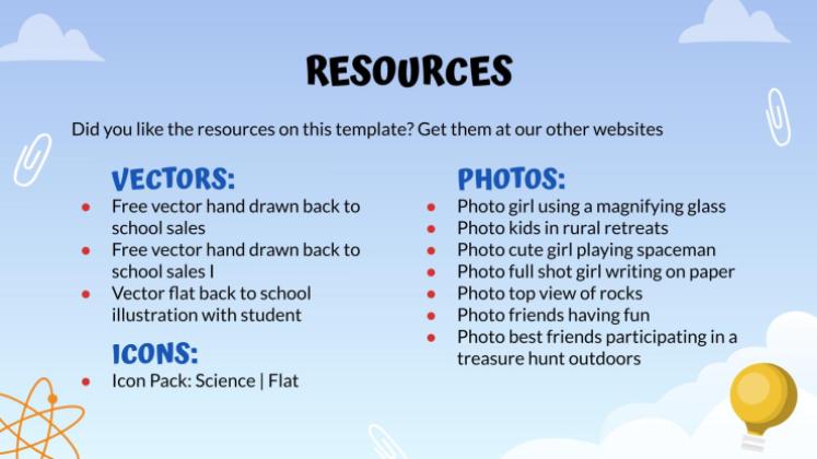 Leçon de sciences en plein air Modèles de présentation