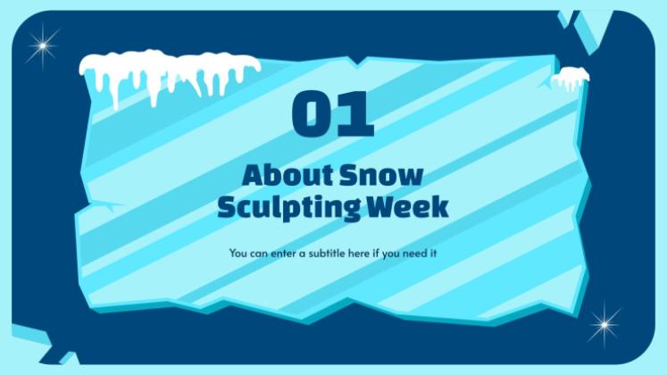 Semaine de la sculpture sur neige Modèles de présentation