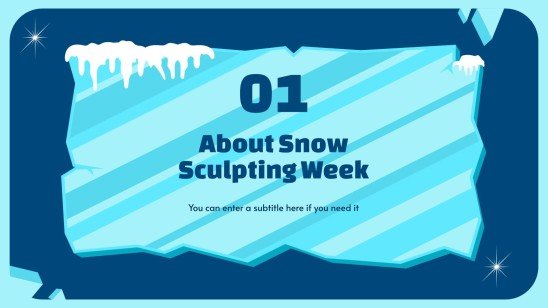 Semaine de la sculpture sur neige Modèles de présentation