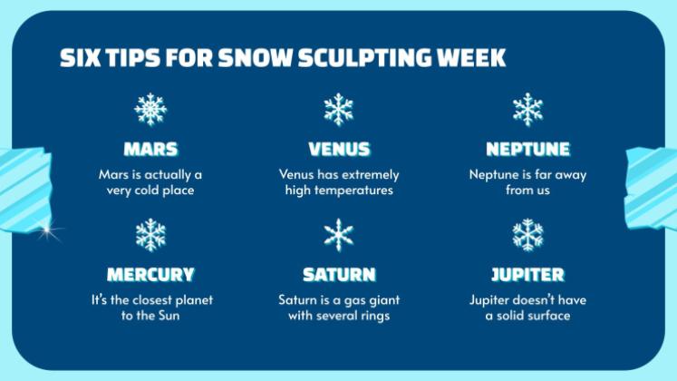 Semaine de la sculpture sur neige Modèles de présentation