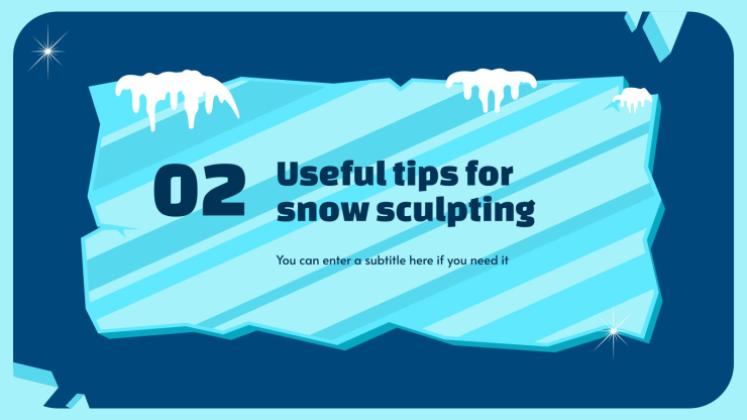 Semaine de la sculpture sur neige Modèles de présentation