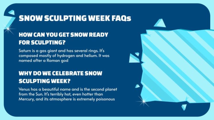 Semaine de la sculpture sur neige Modèles de présentation