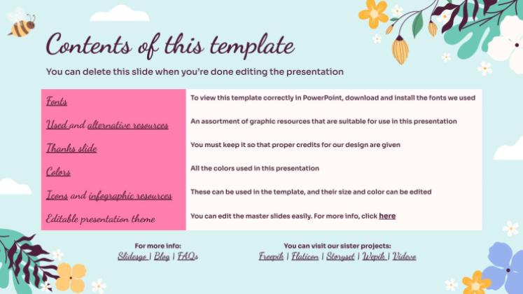 Spring Background presentation template 