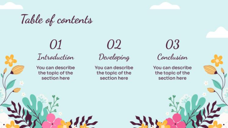 Frühling Hintergrund Präsentationsvorlage