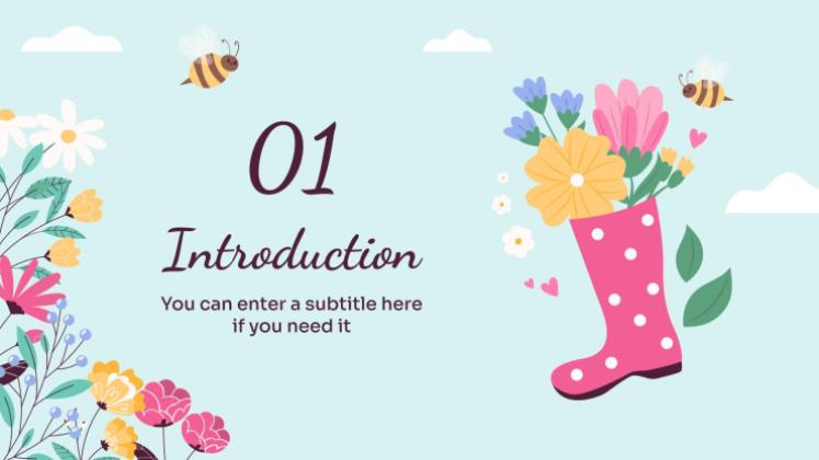 Frühling Hintergrund Präsentationsvorlage