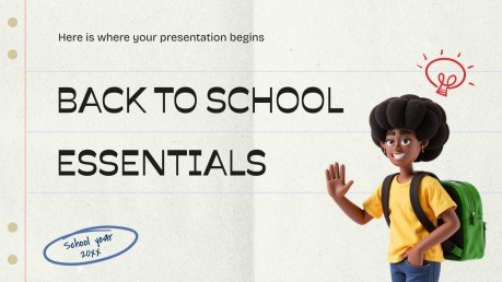 학교 필수품 프레젠테이션 템플릿
