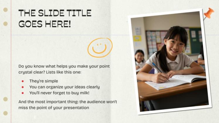 학교 필수품 프레젠테이션 템플릿