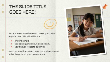 학교 필수품 프레젠테이션 템플릿