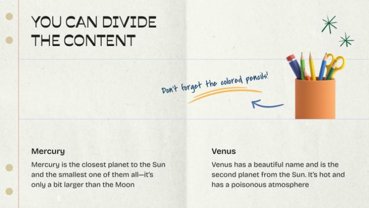 학교 필수품 프레젠테이션 템플릿