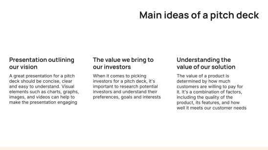 Pitch Deck pour les investisseurs Modèles de présentation