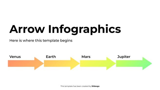 화살표 인포그래픽 프레젠테이션 템플릿