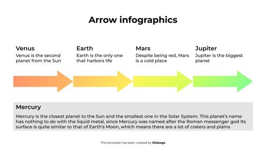 화살표 인포그래픽 프레젠테이션 템플릿