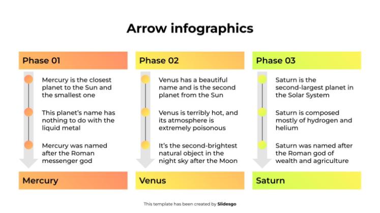 화살표 인포그래픽 프레젠테이션 템플릿