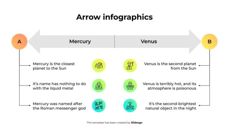 화살표 인포그래픽 프레젠테이션 템플릿