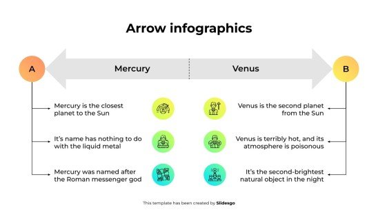 화살표 인포그래픽 프레젠테이션 템플릿