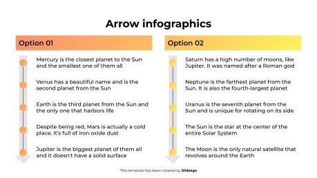 화살표 인포그래픽 프레젠테이션 템플릿