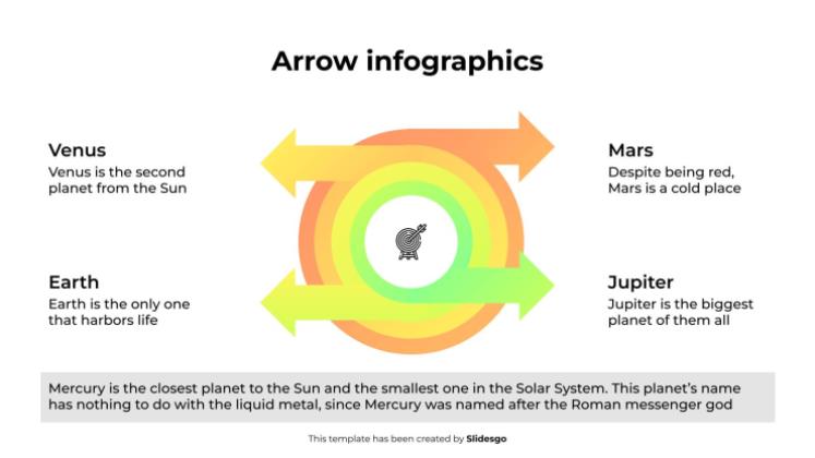 화살표 인포그래픽 프레젠테이션 템플릿