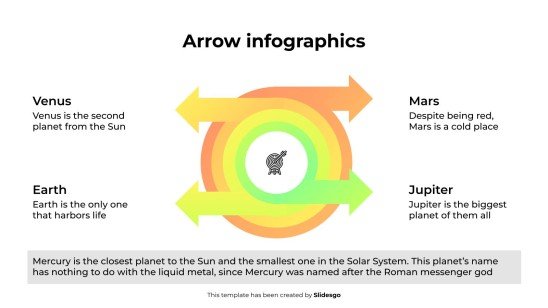 화살표 인포그래픽 프레젠테이션 템플릿