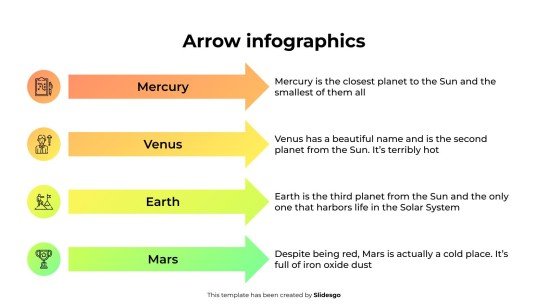 화살표 인포그래픽 프레젠테이션 템플릿