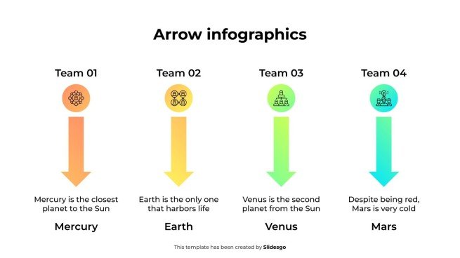 화살표 인포그래픽 프레젠테이션 템플릿