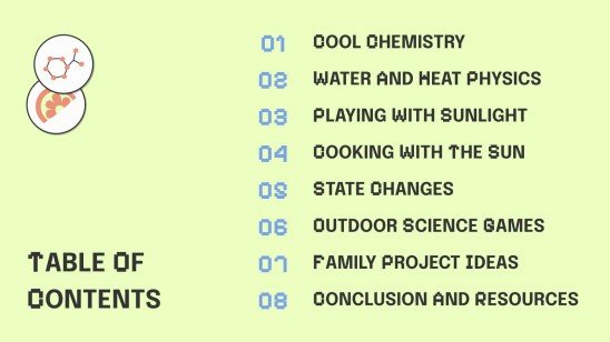 더운 날을 위한 과학 실험 프레젠테이션 템플릿
