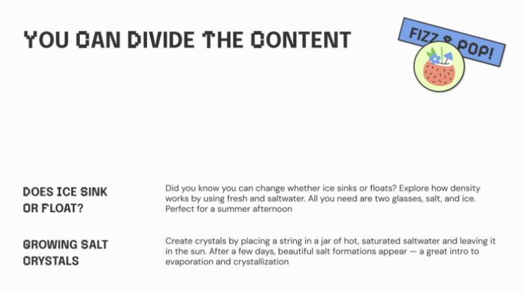 더운 날을 위한 과학 실험 프레젠테이션 템플릿