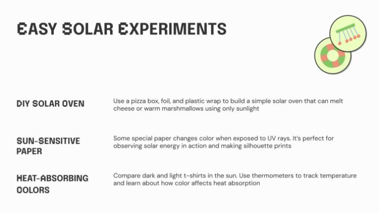더운 날을 위한 과학 실험 프레젠테이션 템플릿