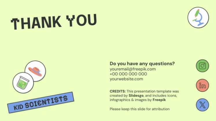 더운 날을 위한 과학 실험 프레젠테이션 템플릿