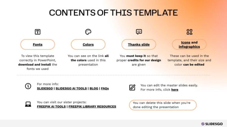 Minimal Gradient Pitch Deck presentation template 