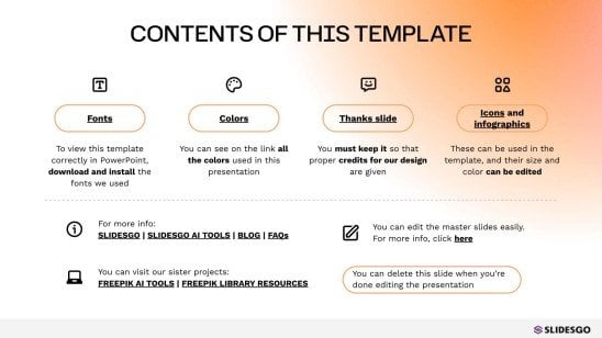 Modelo de apresentação Pitch deck de degradê minimalista