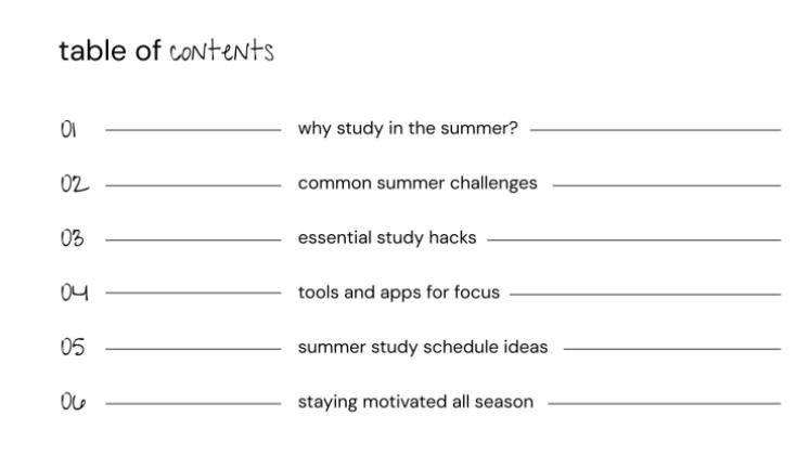 여름 공부 꿀팁 프레젠테이션 템플릿