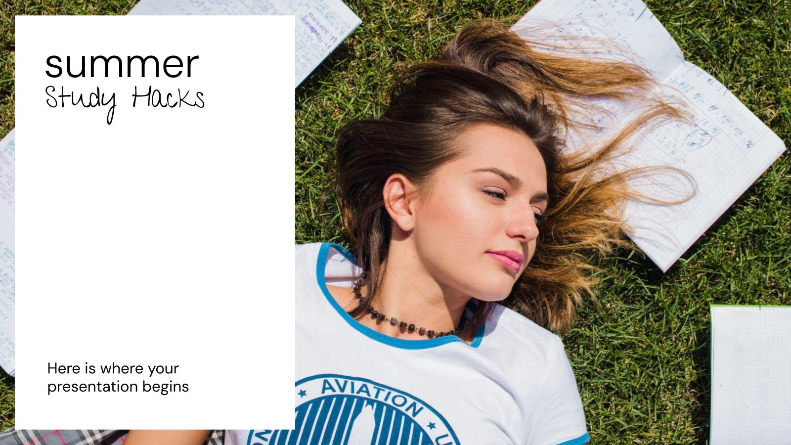 Summer Study Hacks presentation template 