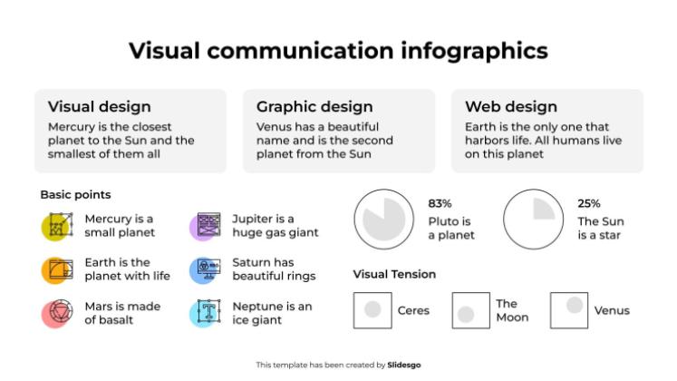 Visual Communication Infographics presentation template 