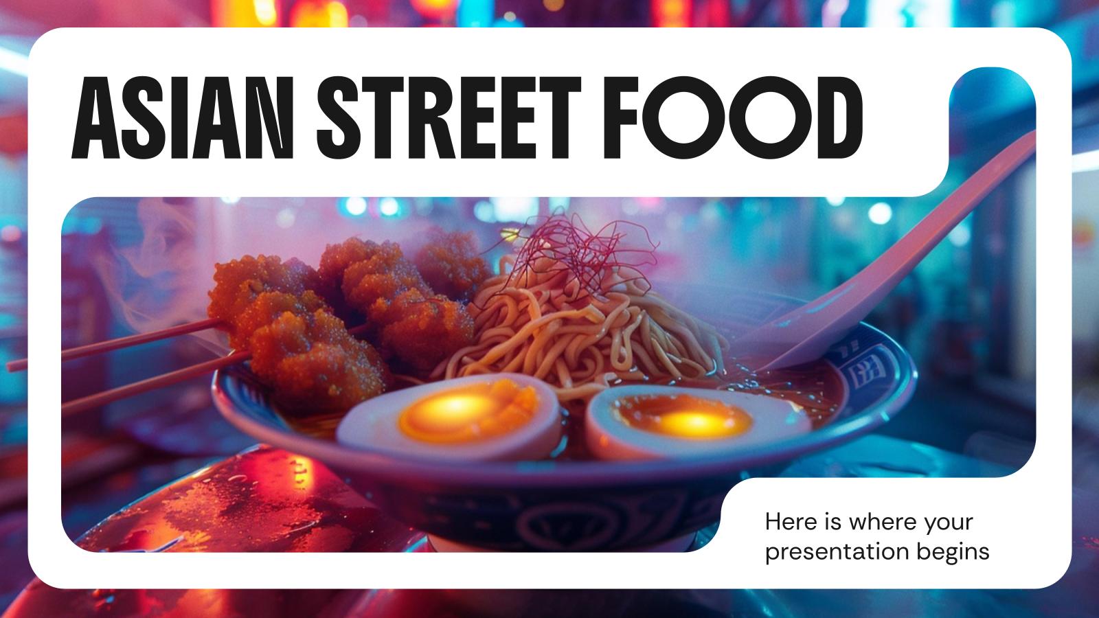 Asian Street Food presentation template 