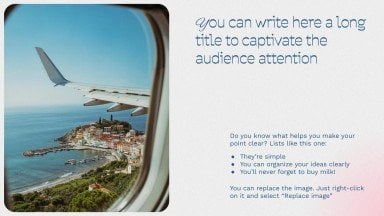 Plantilla de presentación Viajes y turismo en verano