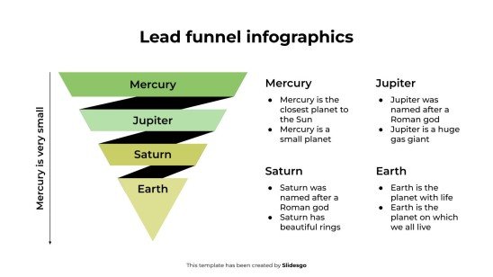 Infographies sur l'entonnoir de prospects Modèles de présentation
