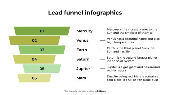 Infographies sur l'entonnoir de prospects Modèles de présentation