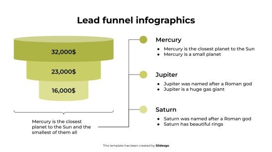 Infographies sur l'entonnoir de prospects Modèles de présentation