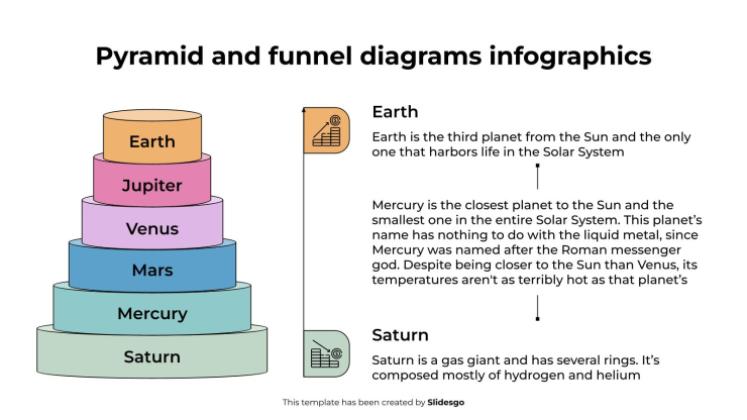 Pyramid and Funnel Diagrams Infographics presentation template 