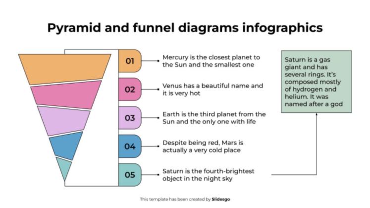 Pyramid and Funnel Diagrams Infographics presentation template 