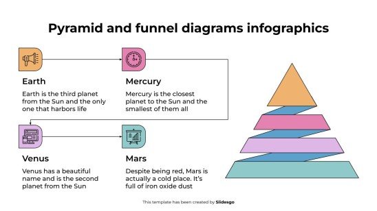 Pyramid and Funnel Diagrams Infographics presentation template 