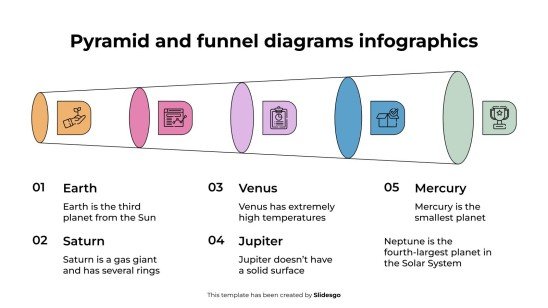 Pyramid and Funnel Diagrams Infographics presentation template 